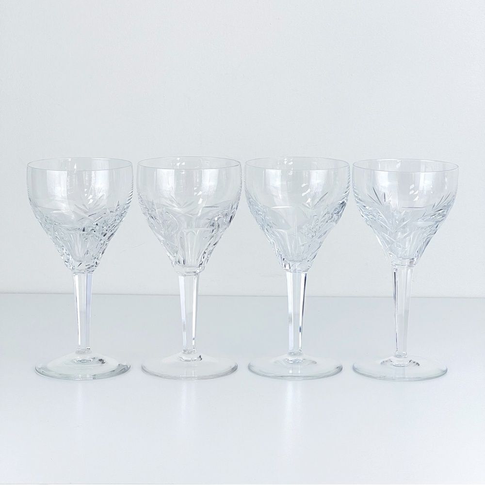 Vintage Royal Leerdam Netherland Crystal Carola Water Goblets